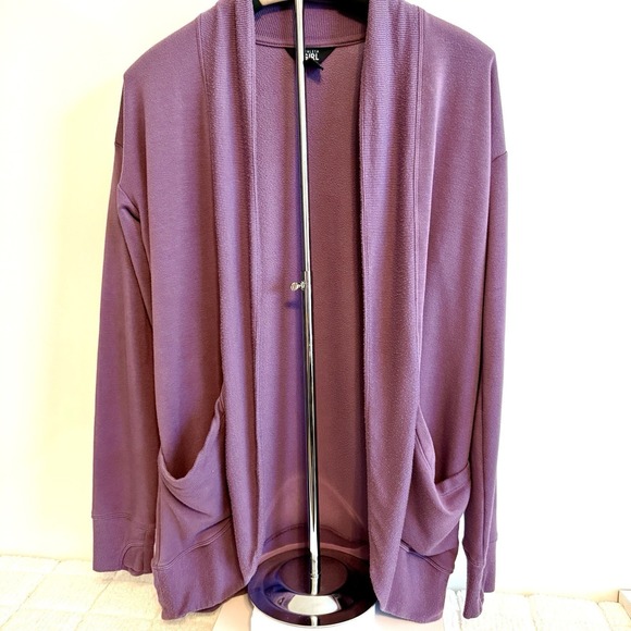 Athleta Girl Sweaters - Athleta Girl Purple Open Front Sweatshirt Cardigan Size XXL Pockets Casual